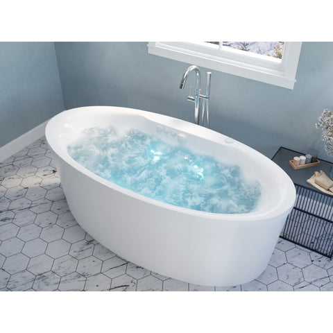 FT-AZ101 - ANZZI Heidi 67 in. Whirlpool and Air Bath Tub in White