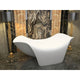 FT-AZ512 - ANZZI Cielo 6.5 ft. Solid Surface Center Drain Freestanding Bathtub in Matte White