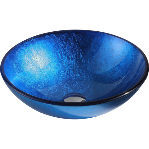 LS-AZ027 - ANZZI Clavier Series Vessel Sink in Lustrous Blue