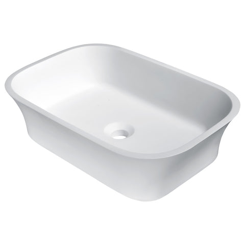 LS-AZ301 - ANZZI Ajeet Solid Surface Vessel Sink in White