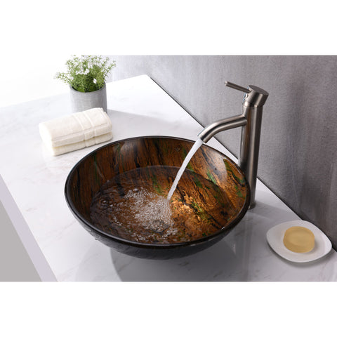 S177 - ANZZI Gwazeni Series Vessel Sink in Shifting Earth