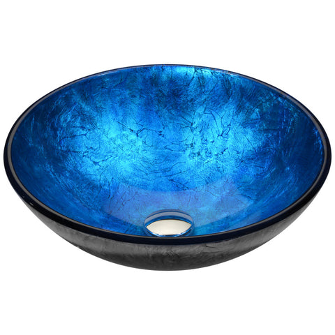 S122 - ANZZI Jonas Series Vessel Sink in Frosted Blue