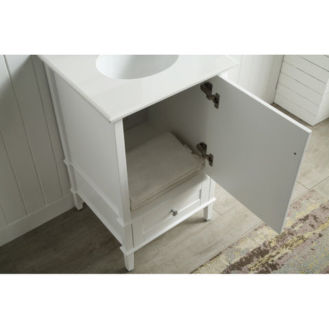 V-AXG021-21-X - ANZZI Alexander 21 in. W x 34.4 in. H Bathroom Vanity Set in Rich White