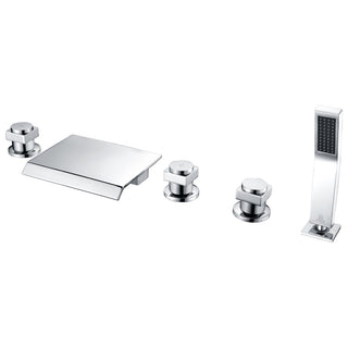 FR-AZ044CH - ANZZI Guaira 3-Handle Deck-Mount Roman Tub Faucet in Chrome