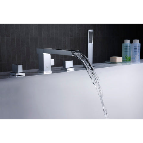 ANZZI Glymur 2-Handle Deck-Mount Roman Tub Faucet