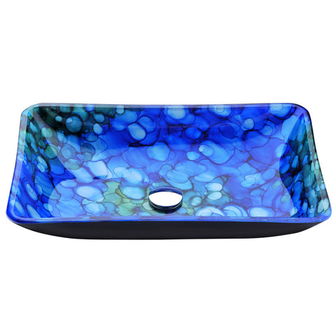 LS-AZ8096 - ANZZI Avao Series Deco-Glass Vessel Sink in Lustrous Blue