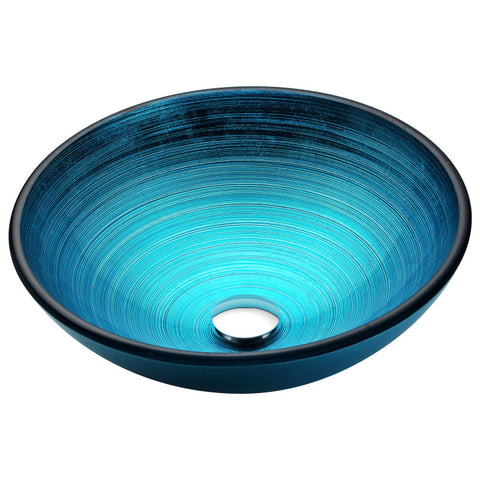 LS-AZ8099 - ANZZI Taba Series Deco-Glass Vessel Sink in Lustrous Blue