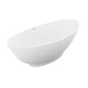 FT-AZ8420 - ANZZI Masoko Series 74 in. x 34 in. Flat Bottom Solid Surface Freestanding Soaking Bathtub with Center Drain in Matte White