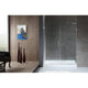 60 in. by 72 in. Frameless Hinged Alcove Shower Door in Polished Chrome with Handle