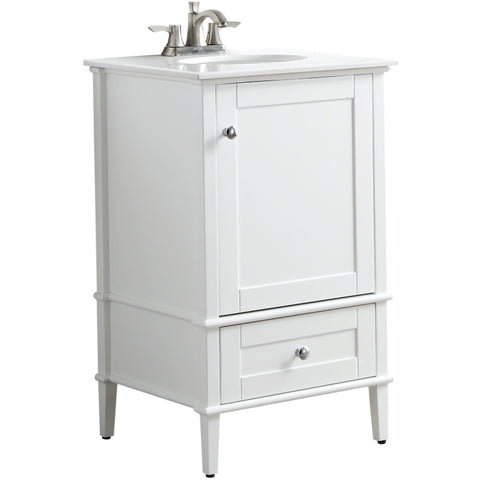 V-AXG021-21-X - ANZZI Alexander 21 in. W x 34.4 in. H Bathroom Vanity Set in Rich White